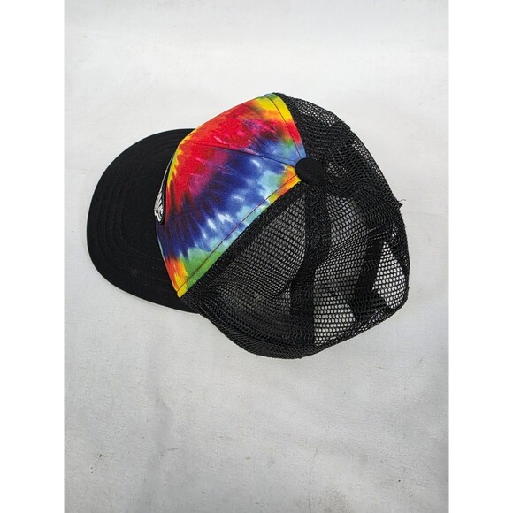 Vans Hat Cap Snap Back Tie Dye Trucker Patch Skateboard Off The Wall Mens Mesh - Picture 2 of 6